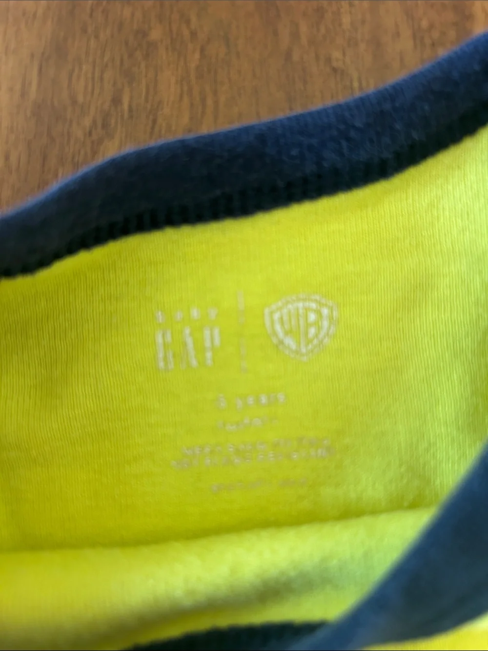 GAP Yellow Long Sleeve Tee with Navy Trim - Scooby-Doo Graphic